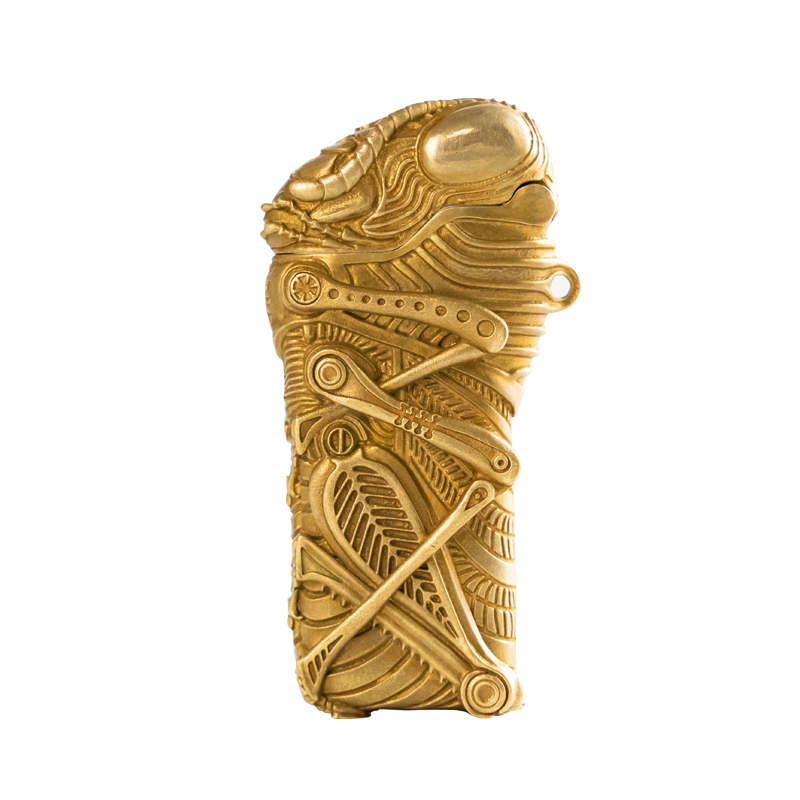 打火机套草蜢铜壳吾蟲