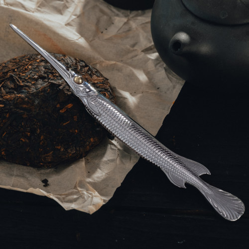 吾蟲茶刀鱼形不锈钢茶针