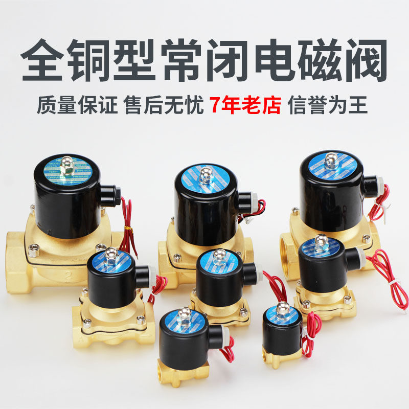 2W常闭全铜气动电磁阀水阀开关6分1寸DN50电动阀门DC12V24VAC220V,标准件/零部件/工业耗材,其他气动元件,淘宝优惠券,粉丝福利购,淘宝优惠卷