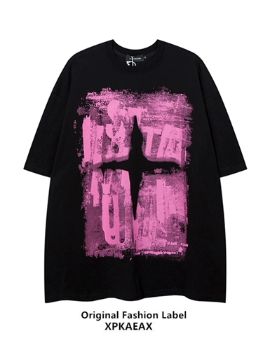 Оригинальная футболка с коротким рукавом, европейский стиль, оверсайз