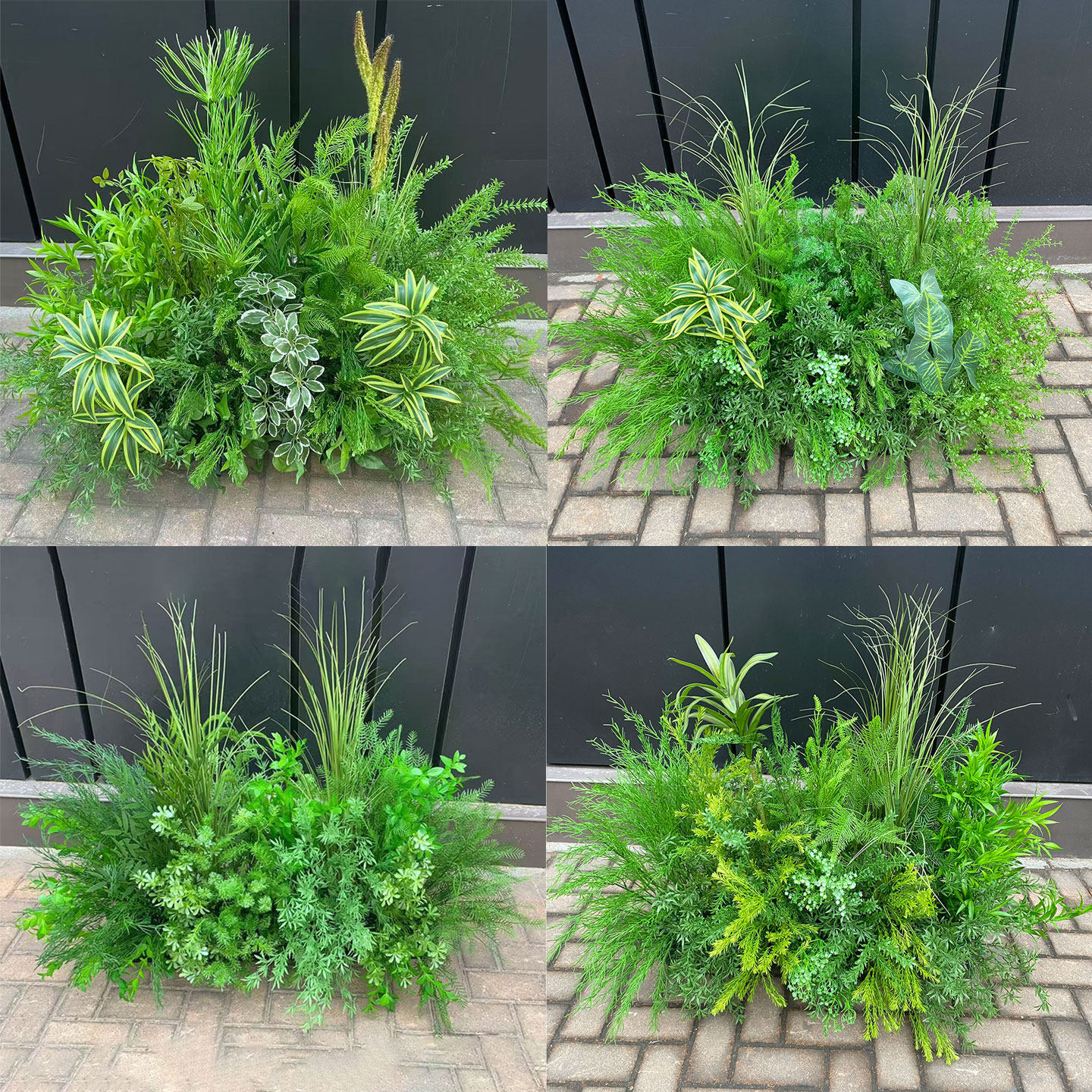 仿真草排地排花婚庆假花户外白绿路引花婚礼堂舞台装饰绿植背景花