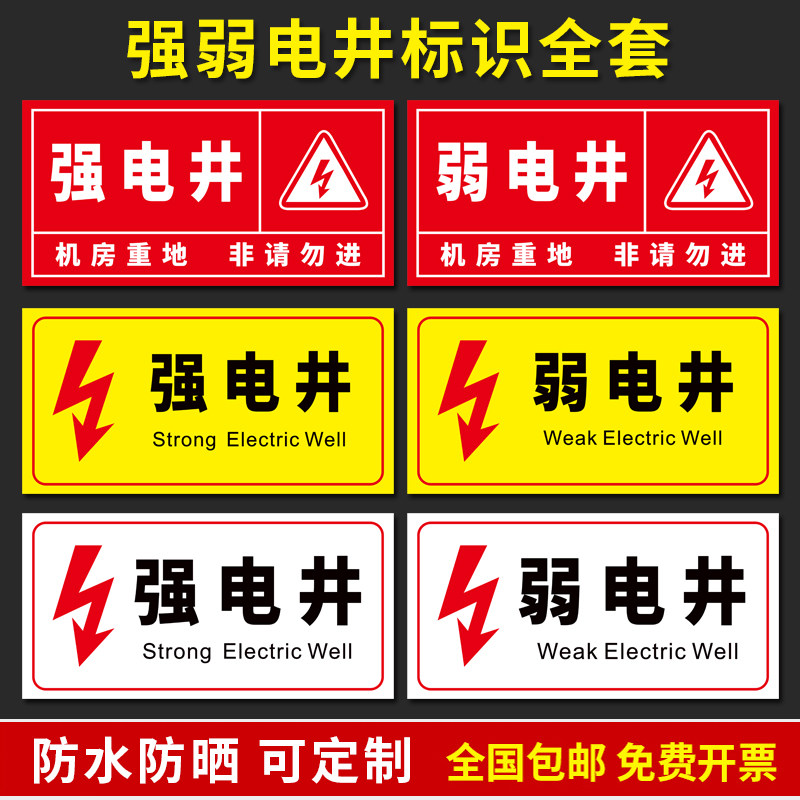 机房重地标志管道井电井水表井水井电力电网工程标识牌配电安全警告牌