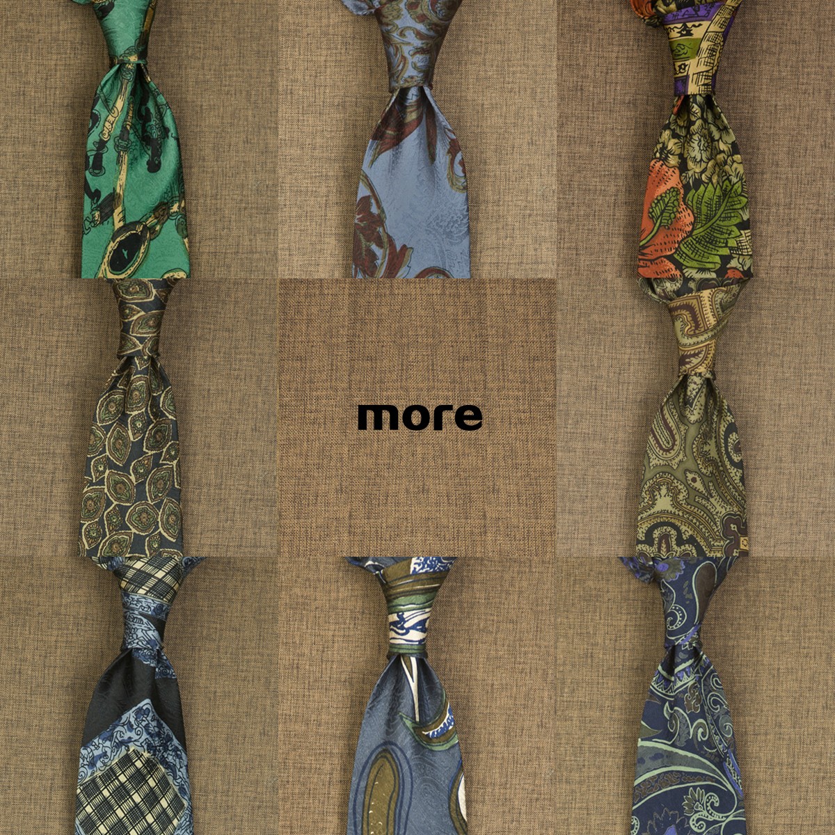 英伦复古花纹男士印花礼盒装领带