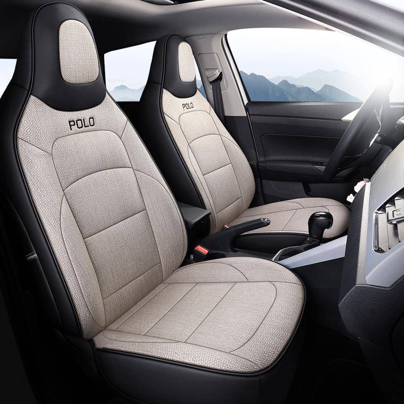 福斯Poloplus专用座套12-23Polo全包亚麻座椅套汽车坐垫四季通用