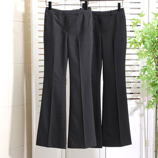 海外订单纯尾2K 匠心之作 羊毛混纺微喇叭休闲裤西装裤2024秋春夏