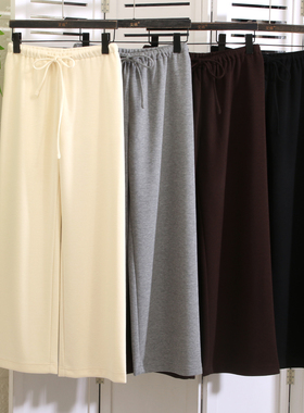 闭眼收省2000MAX~要求高的！初剪羊毛抽绳松紧腰穿版阔腿裤休闲裤