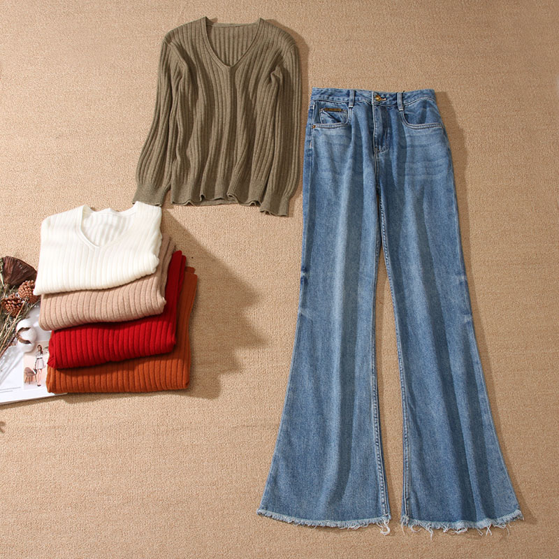 纯尾基础通勤羊绒羊毛针织衫冬