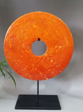 橘色玄关石材祝福简约
