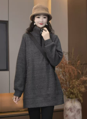 6876显瘦拼接套头拉链卫衣可打底可单穿长袖女士