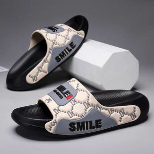 日本MUJIΕ夏季拖鞋男款外穿2025新款沙滩运动一字厚底居家踩屎感