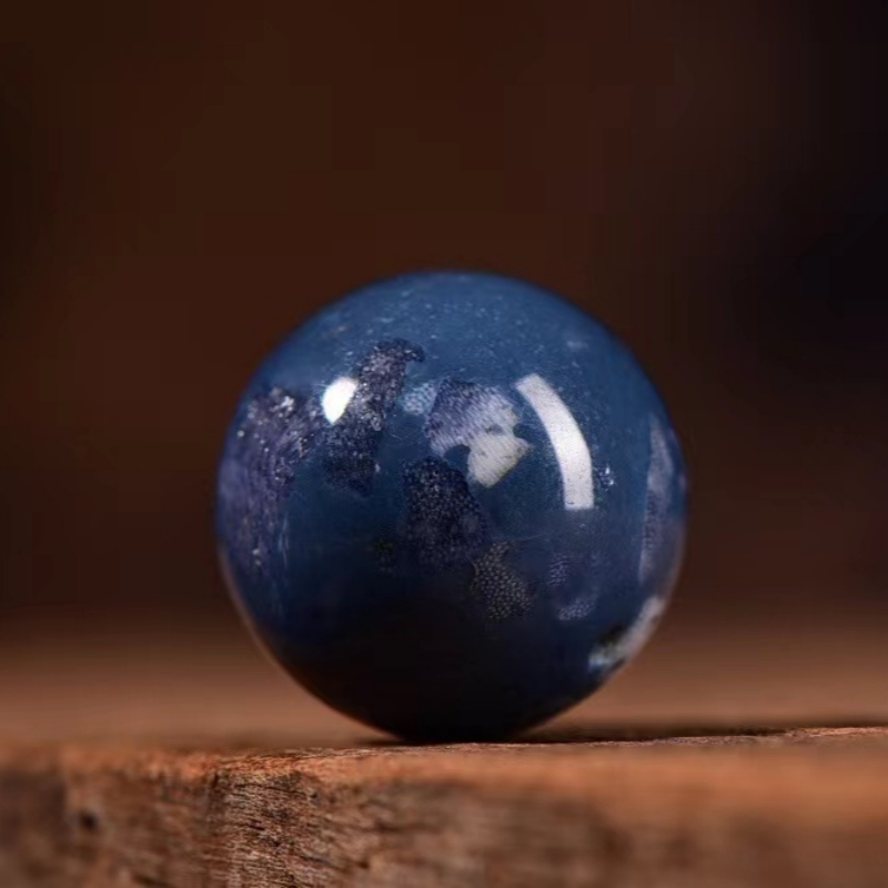 珊瑚单珠手串散珠天然台湾宝石蓝色多规格大颗粒diy首饰七多宝配