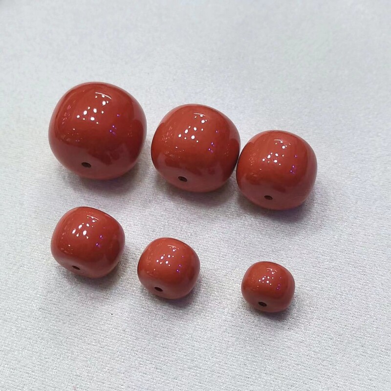 仿制品珊瑚单珠散珠天然台湾宝石红色多规格大颗粒 diy首饰七多宝