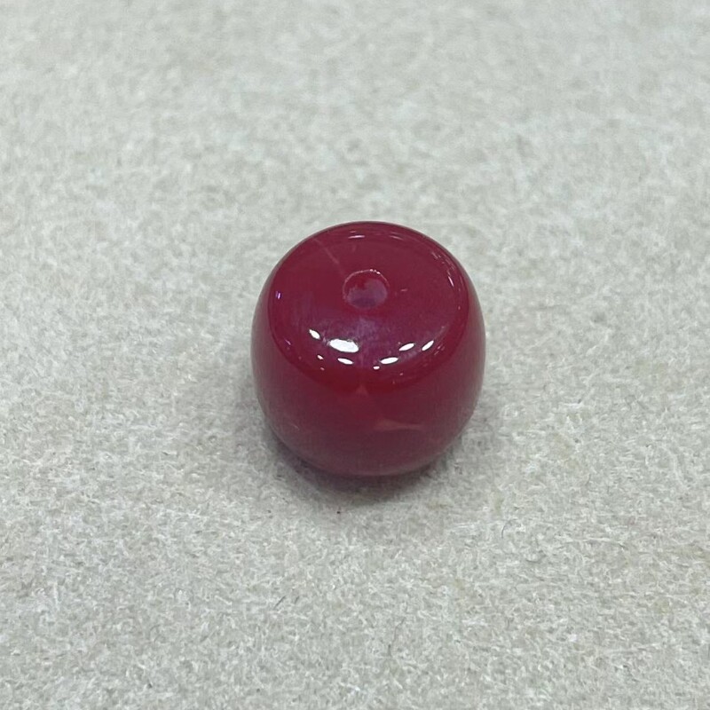 仿制珊瑚单珠散桶珠天然宝石红色多规格大颗粒diy 首饰多宝配佛珠