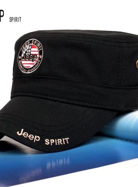 jeep平顶帽黑色吉普正品中年青年