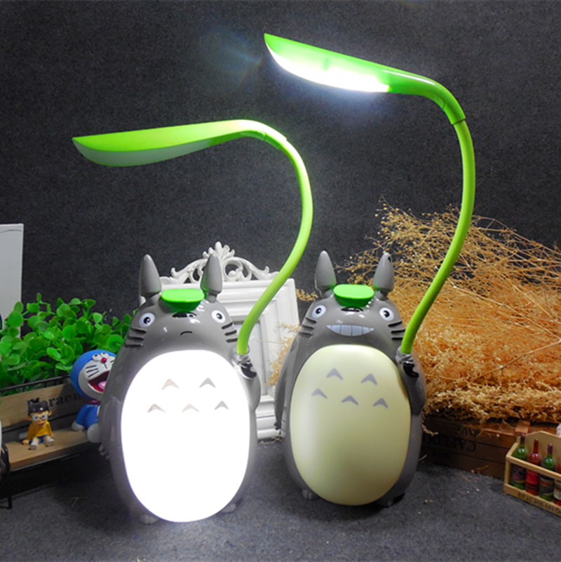 卡通龙猫小夜灯USB充电学生学习护眼灯阅读可爱床头LED小台灯新款