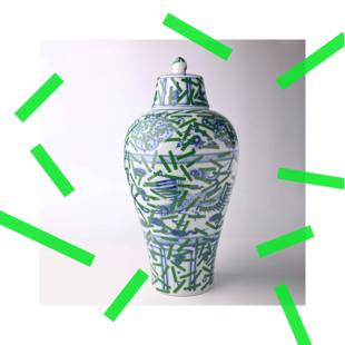 饰摆件 占领梅瓶复古家居摆件创意青花瓷花器大花瓶客厅玄关插花装