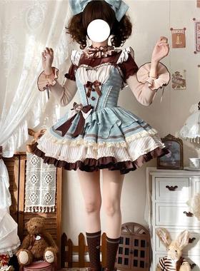 薄巧芙芙新年薄荷巧克力Lolita原创设计狗短doll感公主裙可爱洋装