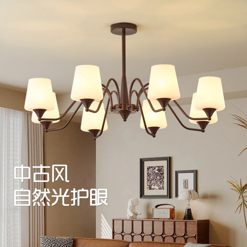 中古风客厅餐厅主灯法式复古吊灯