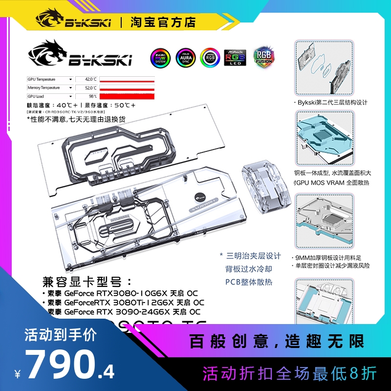 bykski显卡背板N-ST3090TQ-TC