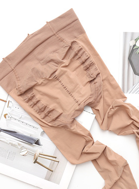 MANZI 26200 曼姿50D提臀T裆微透肉深肤色连裤袜防滑脚尖加固丝袜