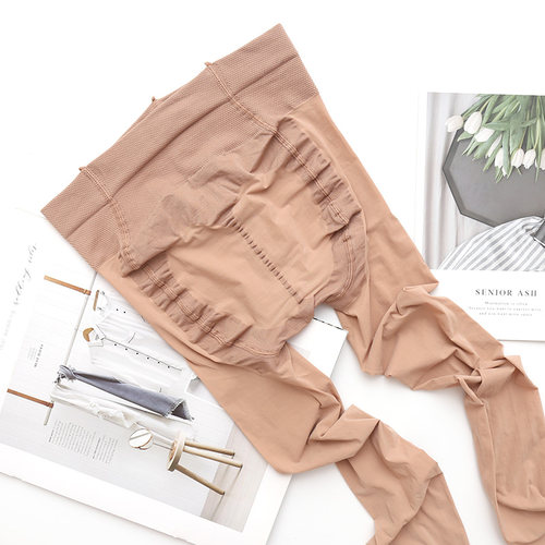 曼姿微透肉深肤色提臀T裆连裤袜