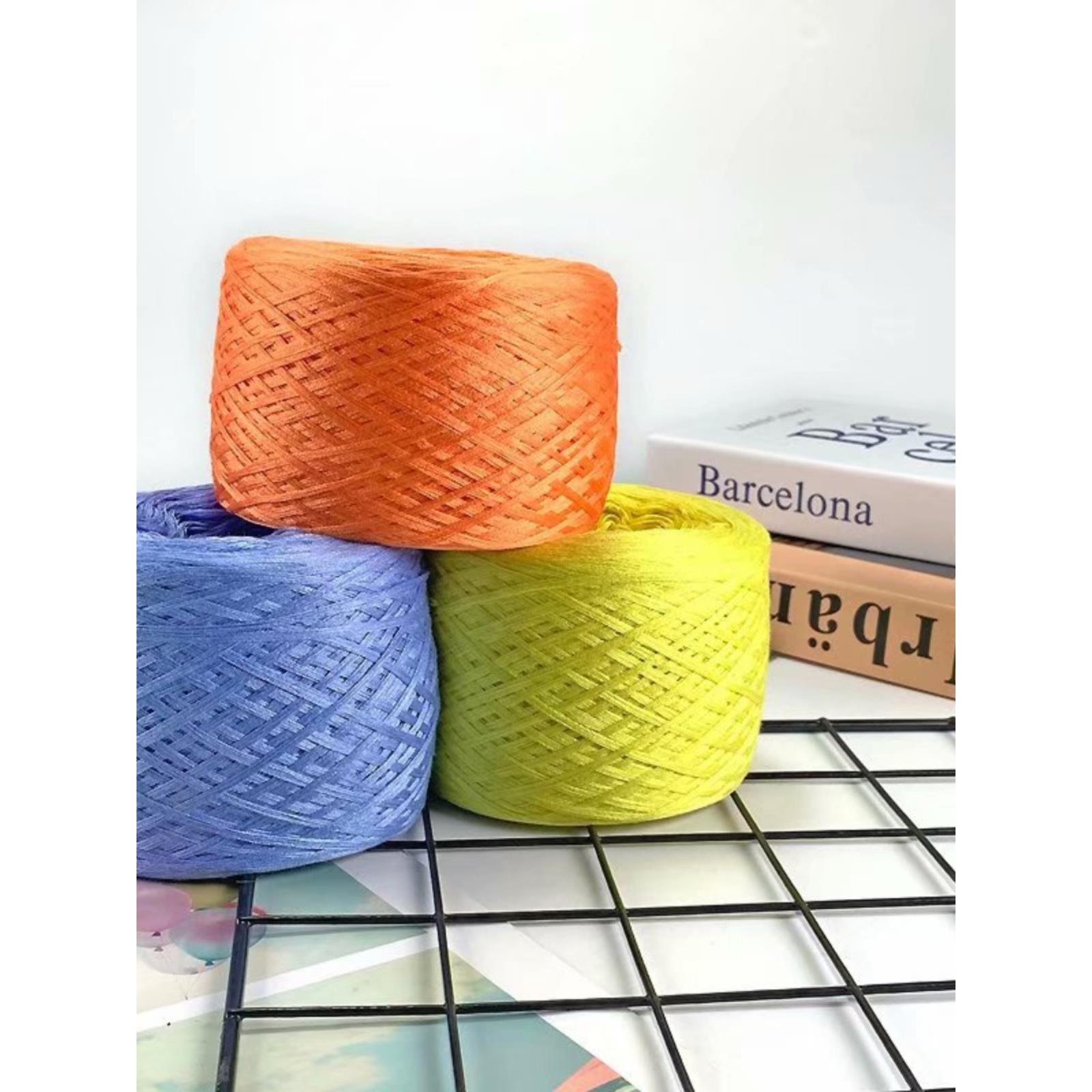 手编丝光纯棉线8股中粗线毛衣外套线柔软亲肤不扎一团半斤