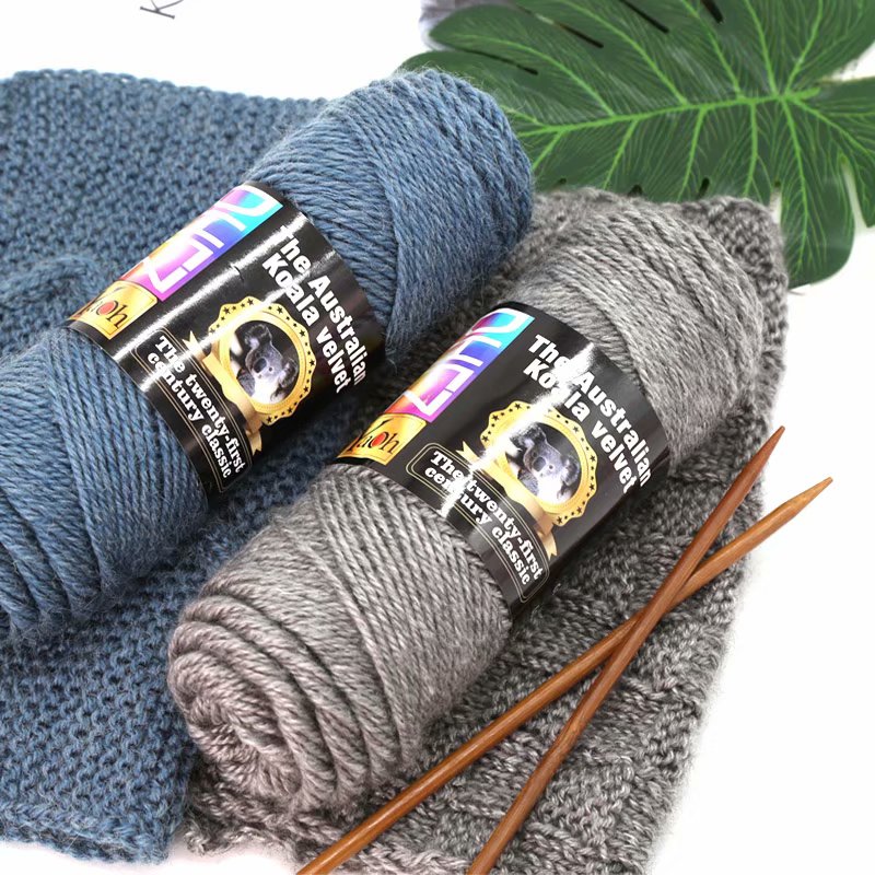 考拉绒粗毛线手编马海