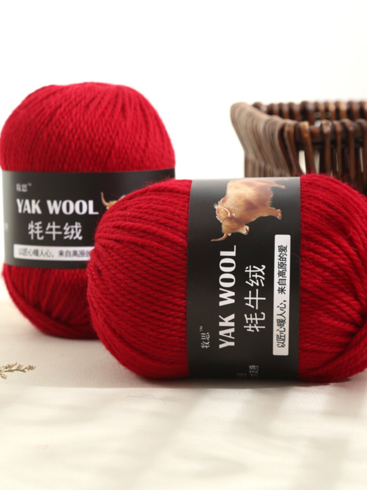 HANDMADE COARSE WOOL SCARF THREAD COAT THREAD SCARF THREAD SCARF THREAD HAT THREAD MALE AND FEMALE WOOL THREAD MEDIUM THICK THREAD ROD NEEDLE HAND-KNITTED YAK