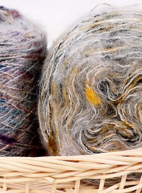 彩点马海毛网红羊毛线真丝手工编织DIY毛衣线  一团二两