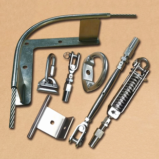 金属屋面爬梯防坠落安全生命线装置316无障碍支架配件柔性导轨