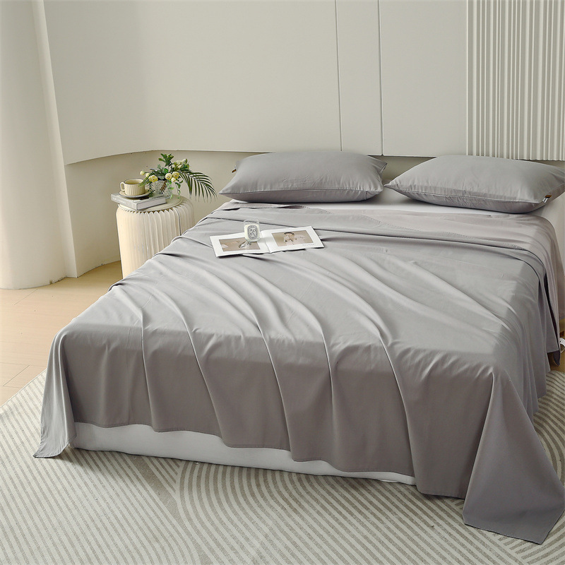 A类全棉加厚磨毛床单单件纯棉被单家用单双人纯色保暖床单批发