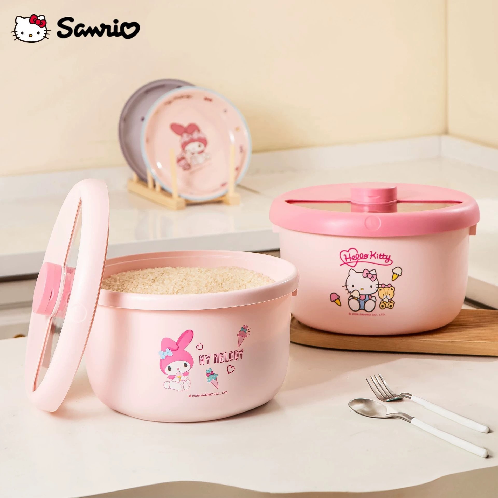 三丽鸥HelloKitty密封米桶防虫