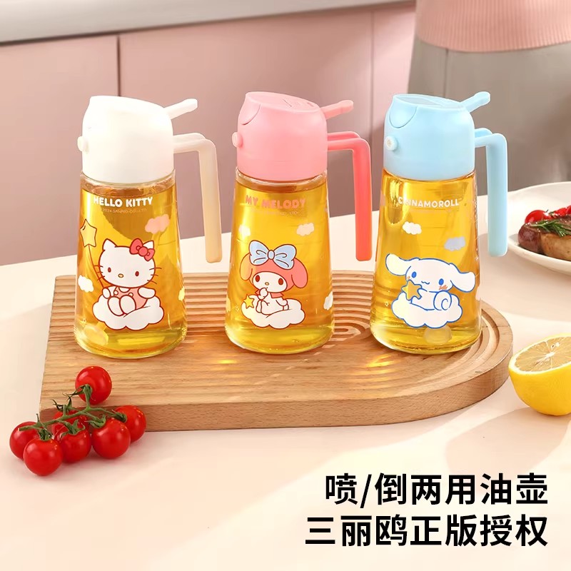 三丽鸥凯蒂猫防漏喷倒两用油壶