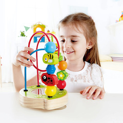 Hape宝宝花园绕珠1-2岁串珠男女孩婴幼儿童益智力玩具底盘带吸盘
