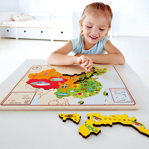 hape乐游中国地图手工益智玩具