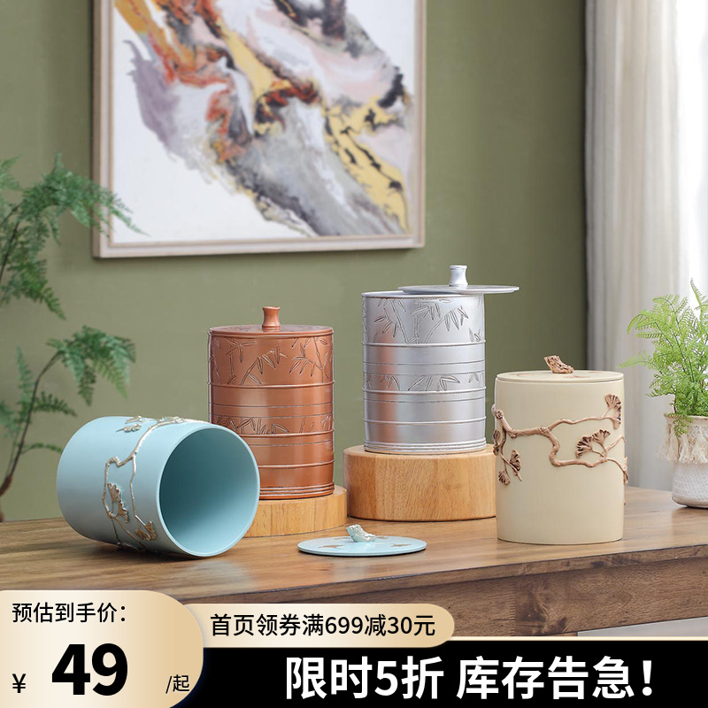 家用美式复古垃圾桶带盖厨房客厅