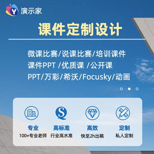 代做课件ppt制作微课公开课优质精品课说课比赛参赛万彩希沃设计