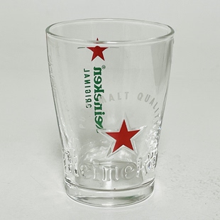 喜力啤酒杯一口杯早期扎啤杯小麦杯海尼根收藏老物件玻璃杯迷你杯