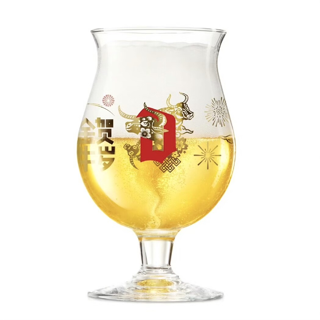2021督威啤酒杯玻璃杯收藏家限量版艺术家酒杯duvel生肖金牛贺岁