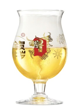 2021督威啤酒杯玻璃杯收藏家限量版艺术家酒杯duvel生肖金牛贺岁