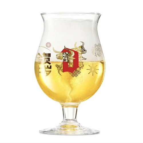 2021督威啤酒杯玻璃杯收藏家限量版艺术家酒杯duvel生肖金牛贺岁