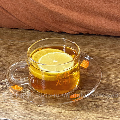 大桔大利茶杯咖啡杯宝耐热INS