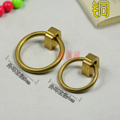抽屉拉手4 中式 柜门拉手拉环 纯铜拉环 5CM门环 纯铜中药斗拉环