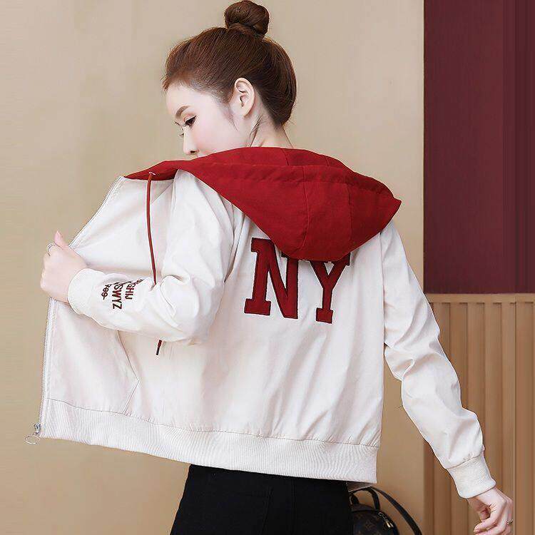 春秋短款外套女小个子减龄洋气百搭休闲小个子春季夹克棒球服上衣