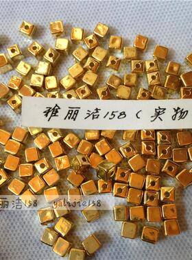 diy毫米立方体亚克力电镀珠子