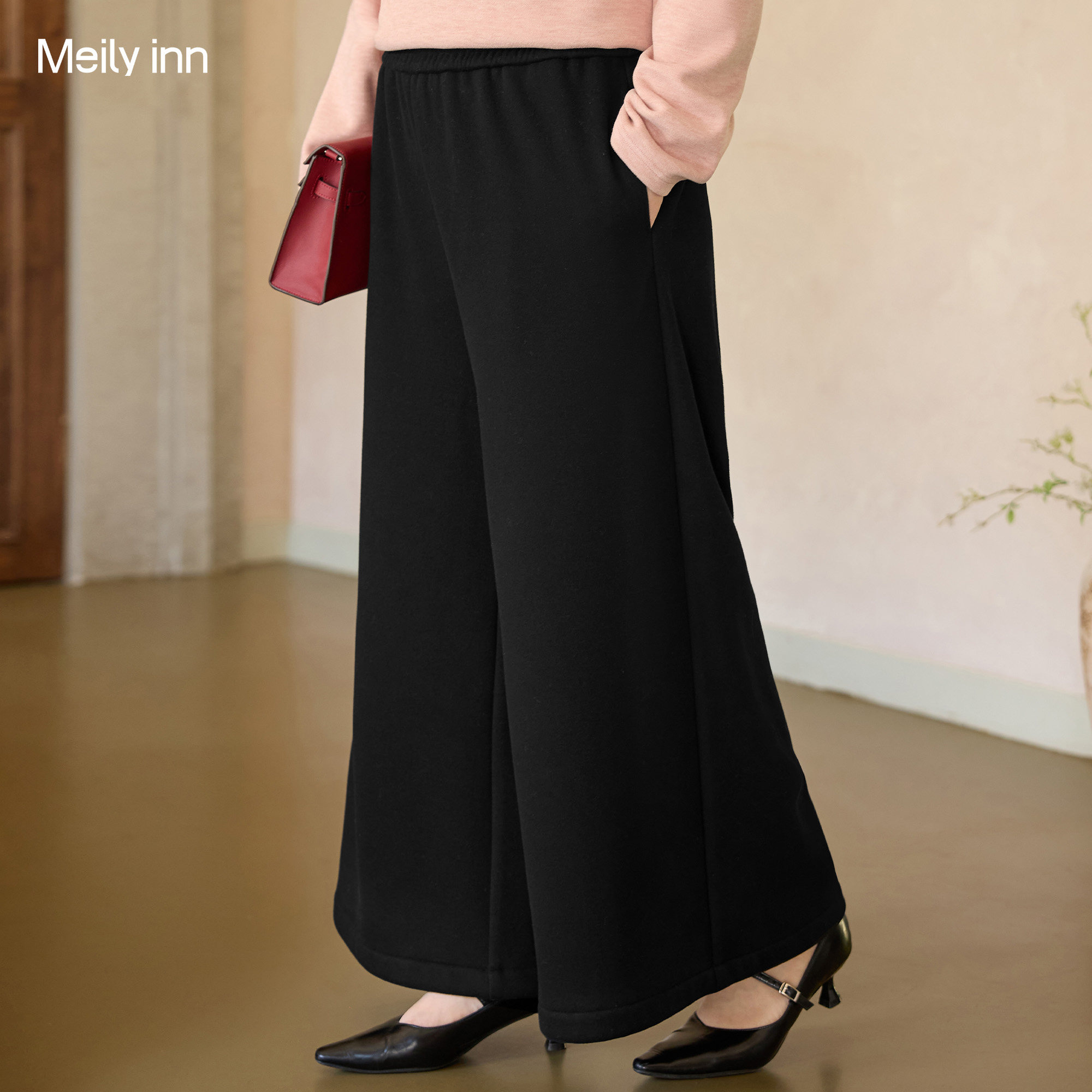 【云舒】美丽客栈大码女装2025冬新款胖mm高腰显瘦加绒羊毛阔腿裤,女装/女士精品,牛仔裤,淘宝优惠券,粉丝福利购,淘宝优惠卷