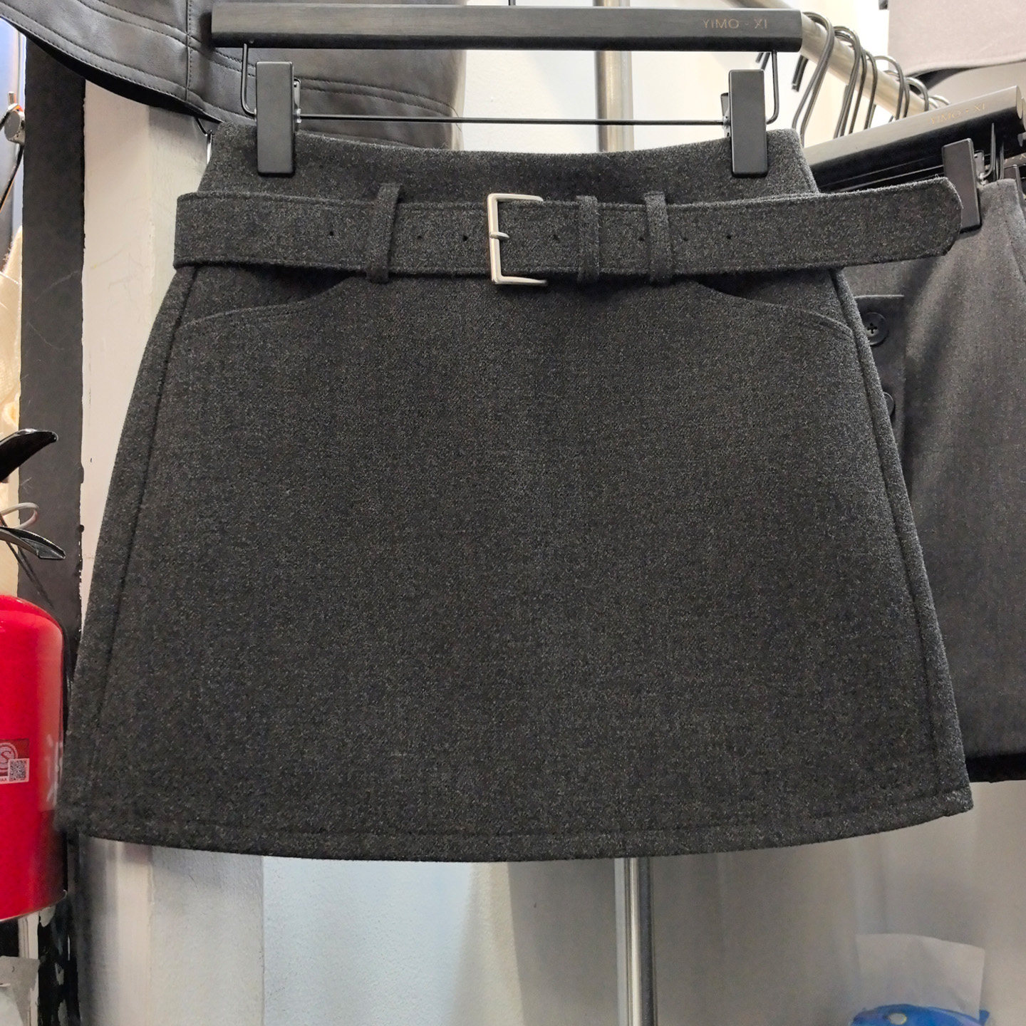 YIMOXI高腰毛呢短裙女2025冬季百搭防走光包臀裙显瘦半身裙,女装/女士精品,半身裙,淘宝优惠券,粉丝福利购,淘宝优惠卷