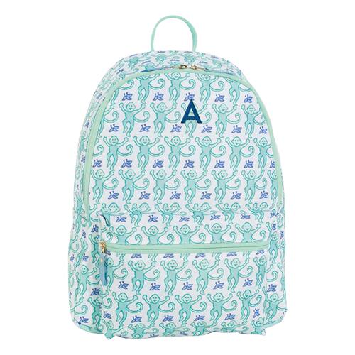 potterybarn teen小众猴子印花双肩包学生书包fifi同款
