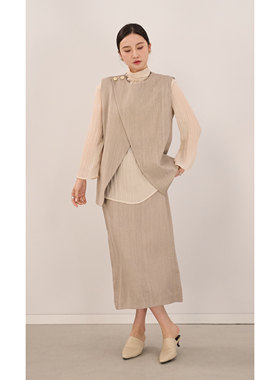 【思思专享】亚麻马甲19173-1