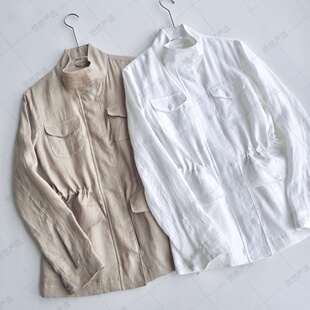 【LP同款】100%雨露麻~旅行者收腰抽绳夹克外套 QB-19596